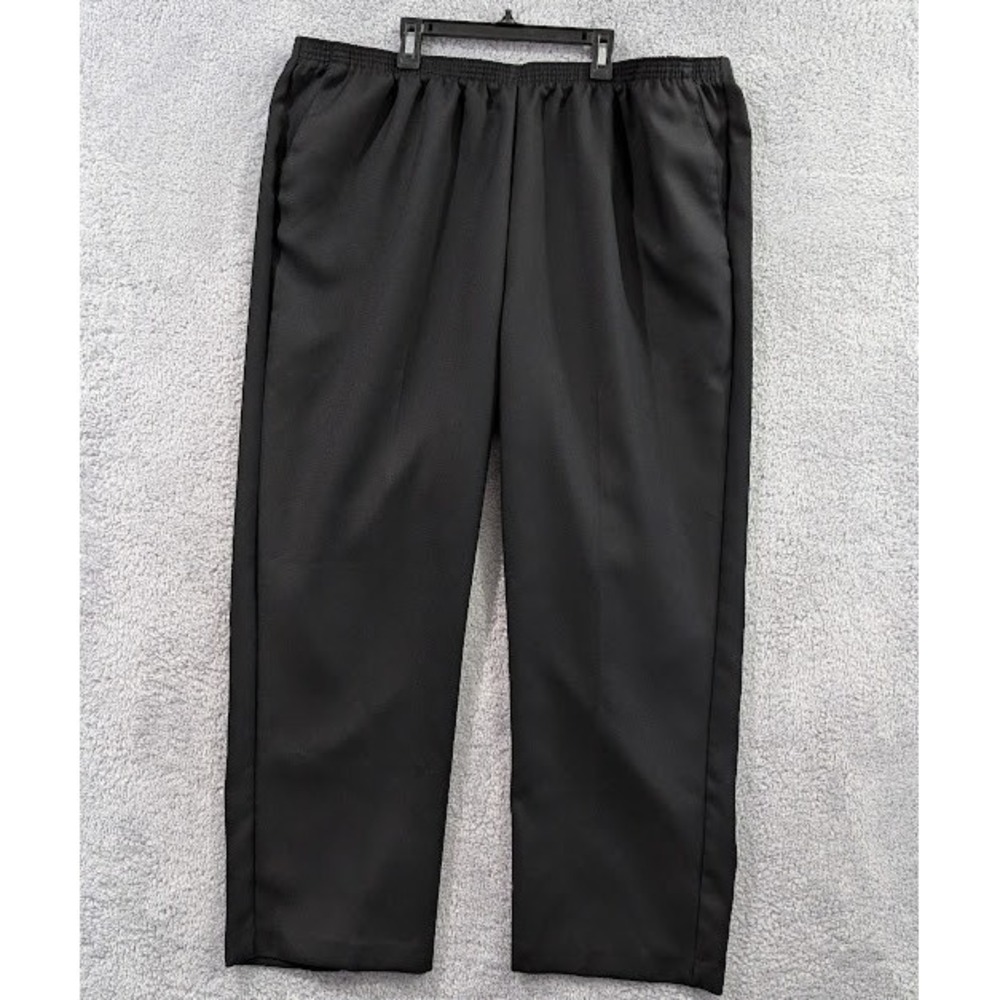 Alfred Dunner Women's Plus Size Pull-On Straight Leg Pants Black 22W Office‎